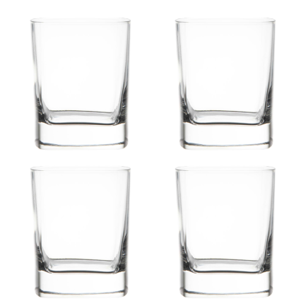 10.5oz Nicole Miller Square Double Old Fashioned Glasses - Set of 4