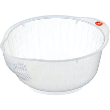 Plastic Japanese Rice Washing Bowl w/ Strainer