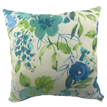17" Bettina Aqua Outdoor Pillow