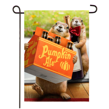 Pumpkin Ale Suede Garden Flag