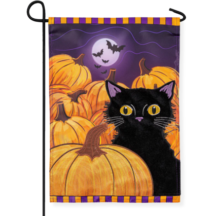 Pumpkin Patch Cat Garden Flag