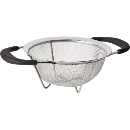 9" Excelsteel Stainless Steel Mesh Colander w/ Soft-Grip Handles