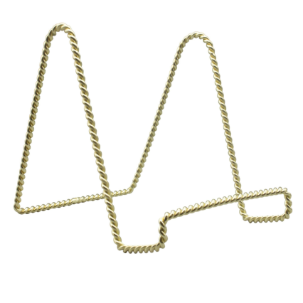 6" Brass Twist Wire Stand- Gold
