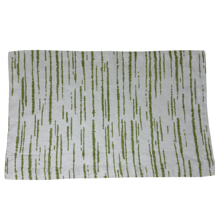 Green & White Placemat- Cara Stripe