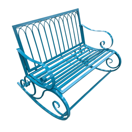 Teal Blue Garden Bench