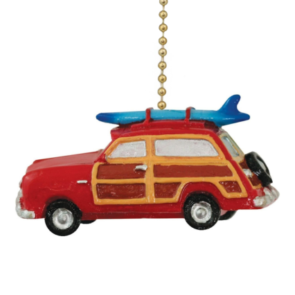 Retro Red Surf Wagon Ceiling Fan Pull