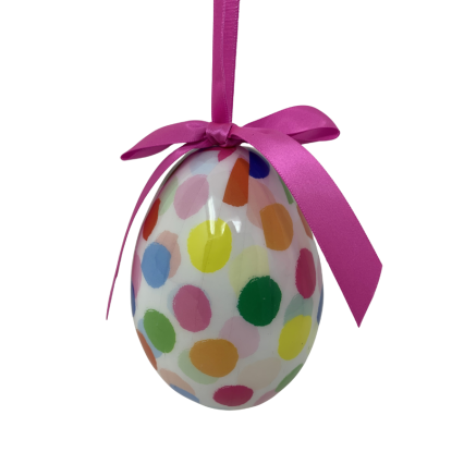 5" Resin Easter Spotted Egg