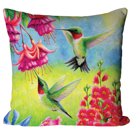 17" Hummingbird Flutter Pillow
