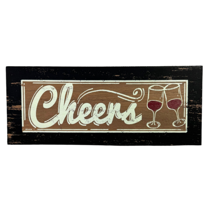 9.5" Wooden Cheers Sign