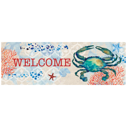 Crab and Coral Signature Sign