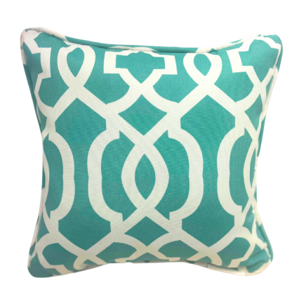 17.5" Geo Aqua Outdoor Pillow