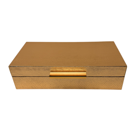 10" Golden Snakeskin Patterned Box