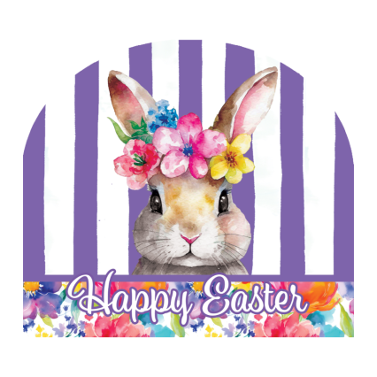 Floral Bunny Arbor Mate Sign