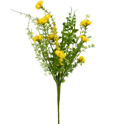 18" Wild Flower Filler Pick - Yellow