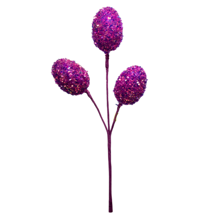 15" Glitter Egg Trio Pick - Purple