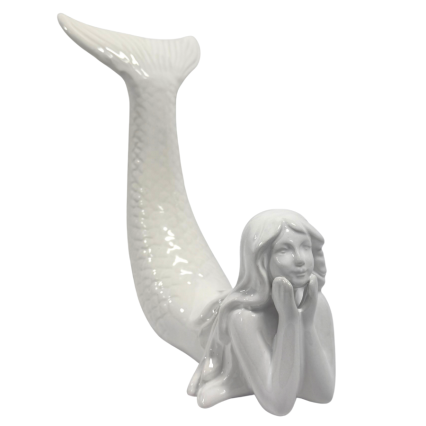 8" Ceramic Mermaid Statue