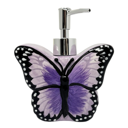Purple Butterfly Soap Dispenser