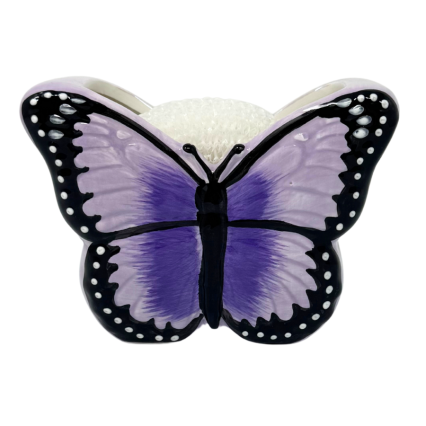Purple Butterfly Scrubber Holder