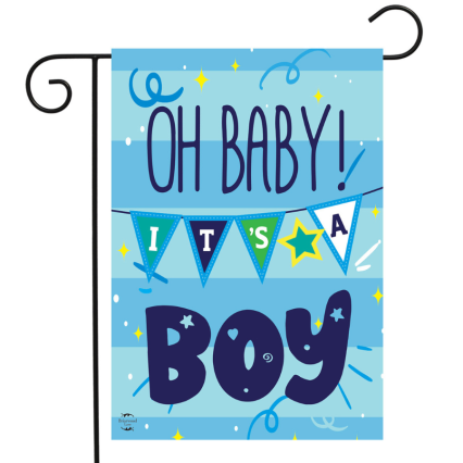 Baby Boy Garden Flag
