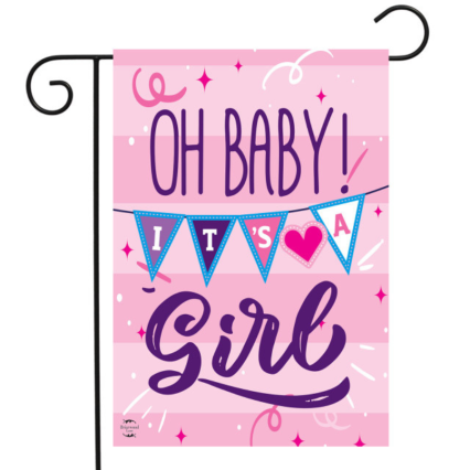 Baby Girl Garden Flag