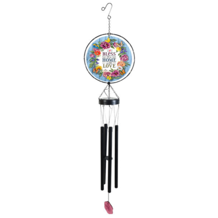 Bless This Home With Love Illuminated Wind Chime