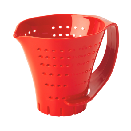 Chef's Planet 3 Cup Measuring Colander - Red
