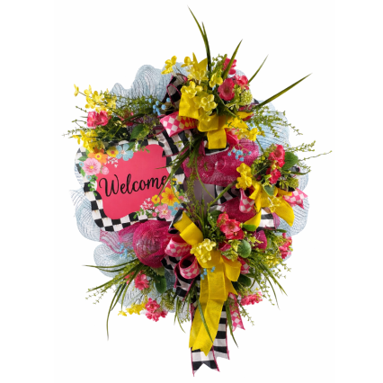 30" Summer Mesh Wreath