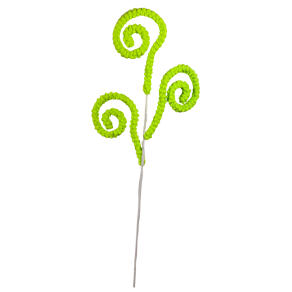 27" Neon Puff Spiral Spray - Green