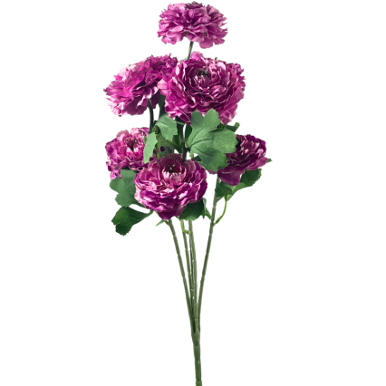 21" Ruffled Ranunculus Bush - Lavender