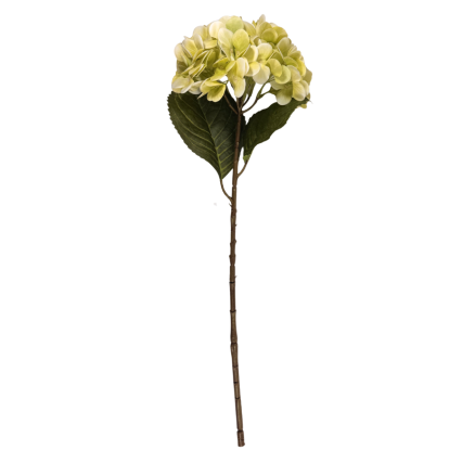 22" Real Touch Hydrangea Stem- Light Green
