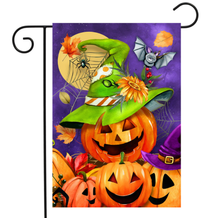 Happy Jack-O-Lanterns Garden Flag