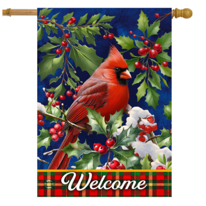 Cardinal & Holly House Flag