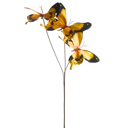 28" Grand Summer Butterfly Spray - Yellow