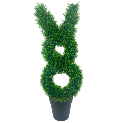 25" UV Potted Bunny Topiary