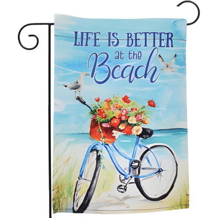 Better At The Beach Garden Flag