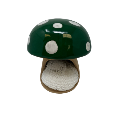 Green Mushroom Scrubber Holder