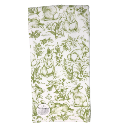 Spring Green Bunny Towel