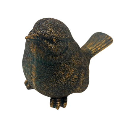 3.5" Resin Black & Bronze Forward Facing Bird
