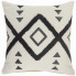 20" Natural & Black Diamond Geometrics Indoor Pillow
