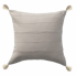 18" Gray Textured w/ Tassels Indoor Pillow