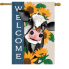 Mooove Over For Fall Suede House Flag