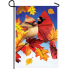 Couple Of Fall Cardinals Burlap Garden Flag