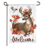 Autumn Deer Wreath Moire Garden Flag