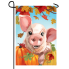 This Little Fall Piggy Suede Garden Flag