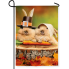 Bunny Pilgrims Suede Garden Flag