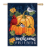 Welcome Friends of Fall Applique House Flag