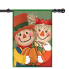 Couple of Scarecrows Applique House Flag