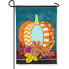 Pattern Pumpkin on Teal Applique Garden Flag