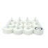 Twist Flame LED Tea Light Candles - Set of 12 (Batteries Included)
