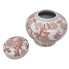 8" White & Pink Chinoiserie Ginger Jar